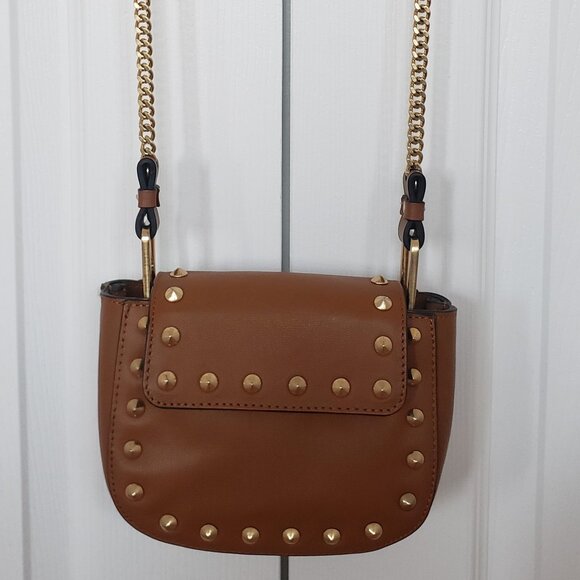 BRIAN ATWOOD SMALL SHOULDER CROSSBODY LIGHT BROWN LEATHER BAG - Picture 12 of 13